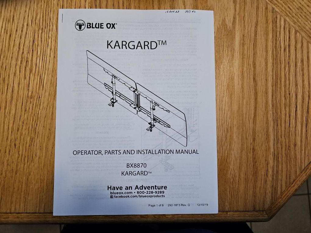 Kar Guard For Blue Ox Tow Bar