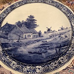 Large Vintage Delft’s Platter 15 2/1”