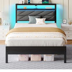 Twin Bed With Charging Station 