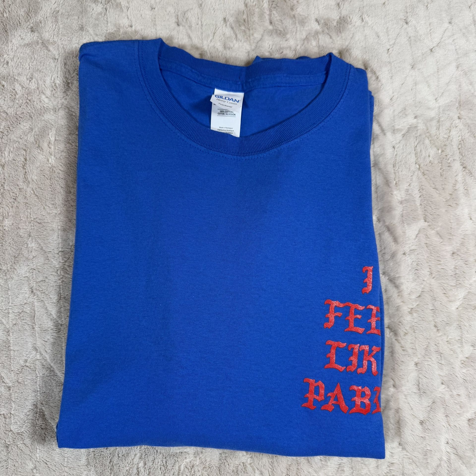 Kanye West “I Feel Like Pablo” Long Sleeve Shirt Blue Men’s Size Large