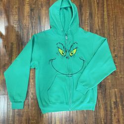 Grinch zip up hoodie clearance
