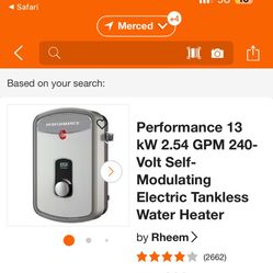 Electric Tankless Water Heater 
