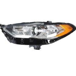 Headlight Replacement for 2017 2018 2019 Ford Fusion Halogen w/ LED DRL Projector Headlamp Lef