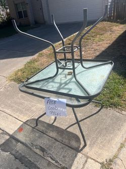 Glass patio tables
