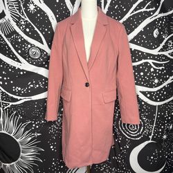 BCBGMaxaZria Womens Coat Pink Size L