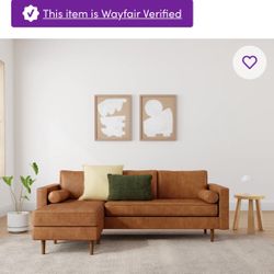 Vegan Leather Reversible Modular Sectional (Free Delivery) 