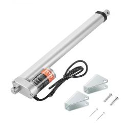 19#Linear Actuator 12V, 12 Inch High Speed 0.55"/s Linear Actuator, 220lbs/1000N Linear Motion Actuator with Mounting Bracket and IP54 Protection