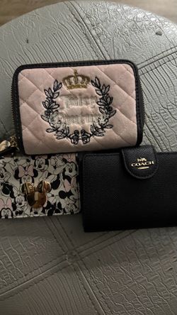 3  wallets and 4 coach purse straps