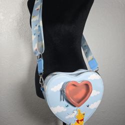 Loungefly Winnie the Pooh & Friends Floating Balloons Heart Crossbody Bag
