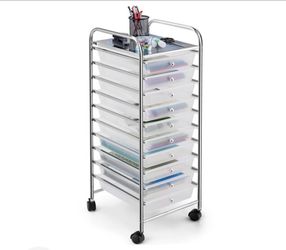 10-Drawer Rolling Storage Cart