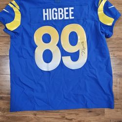 Tyler Higbee Signed Ram