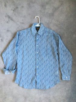 Forsyth of Canada Mens Button Up Dress Sport Shirt Long Sleeve Med