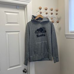 Roots Classic Long Sleeve Hoodie Heather Grey 