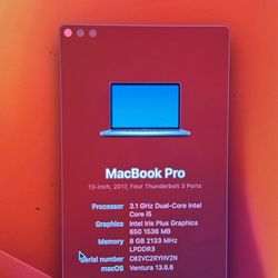 2017 mackbook pro need gone asap