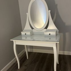 IKEA Hemnes Dressing Table w/ Mirror, White
