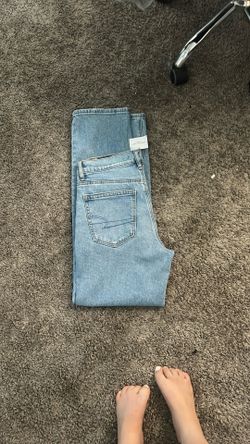 super high rise straight leg american eagle jeans