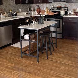 Kitchen Island and Stools