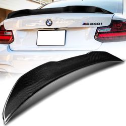 For 2014-2021 BMW 2-Series F87 F22 M2 PSM-Style Carbon Fiber Trunk Spoiler Wing -(2-SPC-6182-CF