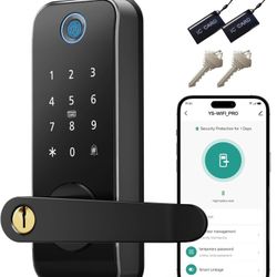 Keyless Entry Fingerprint Smart Door Lock with Handle