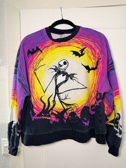 Disney Nightmare Before Christmas embroidered sweatshirt, Size Medium (M)