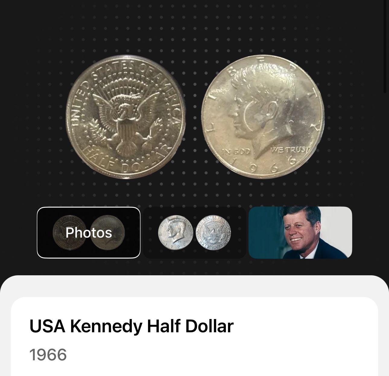 AU 1966 - USA Kennedy Half Dollar