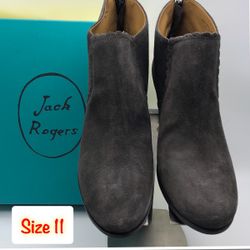 Jack Rogers Women’s Gray Wedge Boots size 11