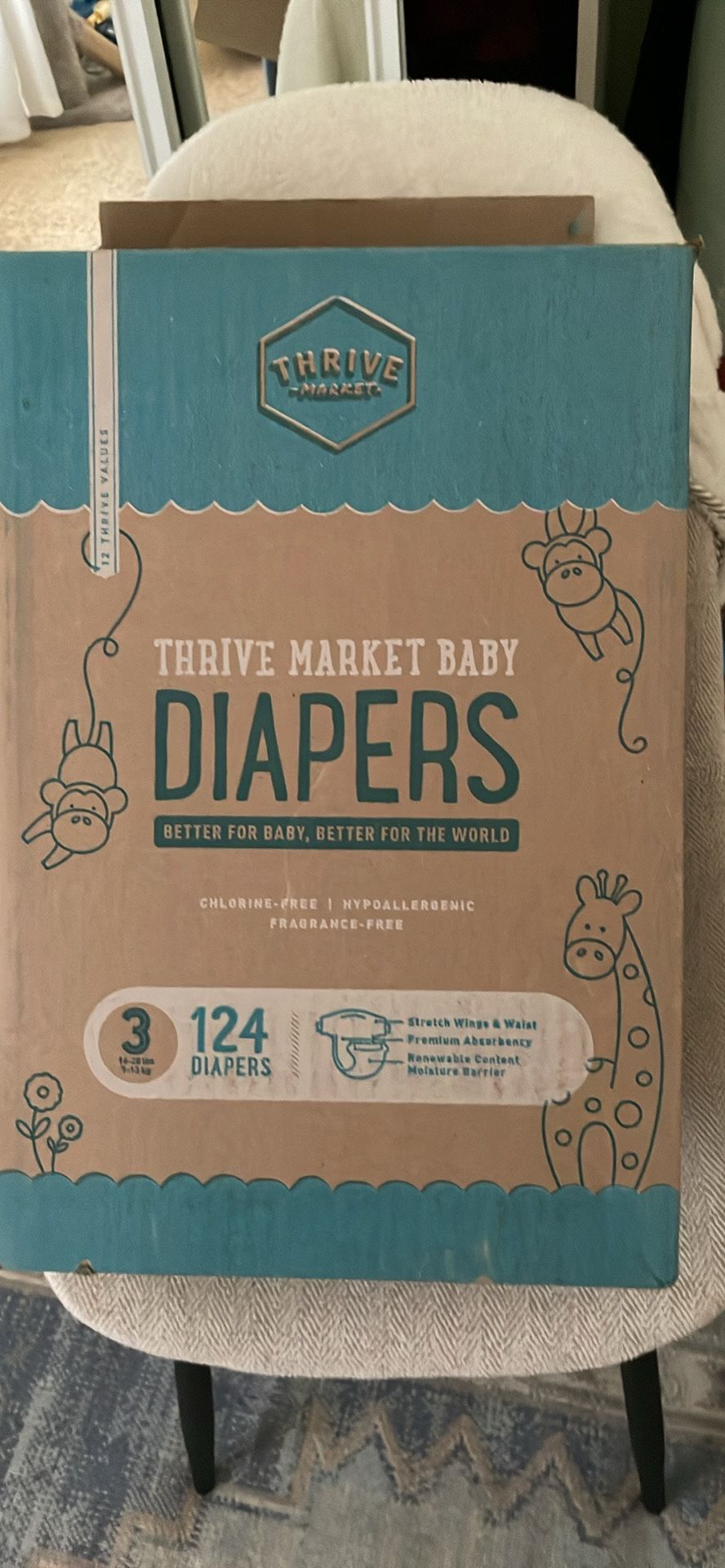 Diapers Open Box 62 Diaper Still In Sealed Bag And There’s 9 Diapers With Out Bag