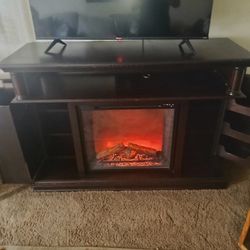 Wooden Electric Fireplace. 