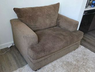 Oversized Brown Cozy Couch