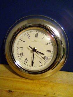 8.5in chrome clock