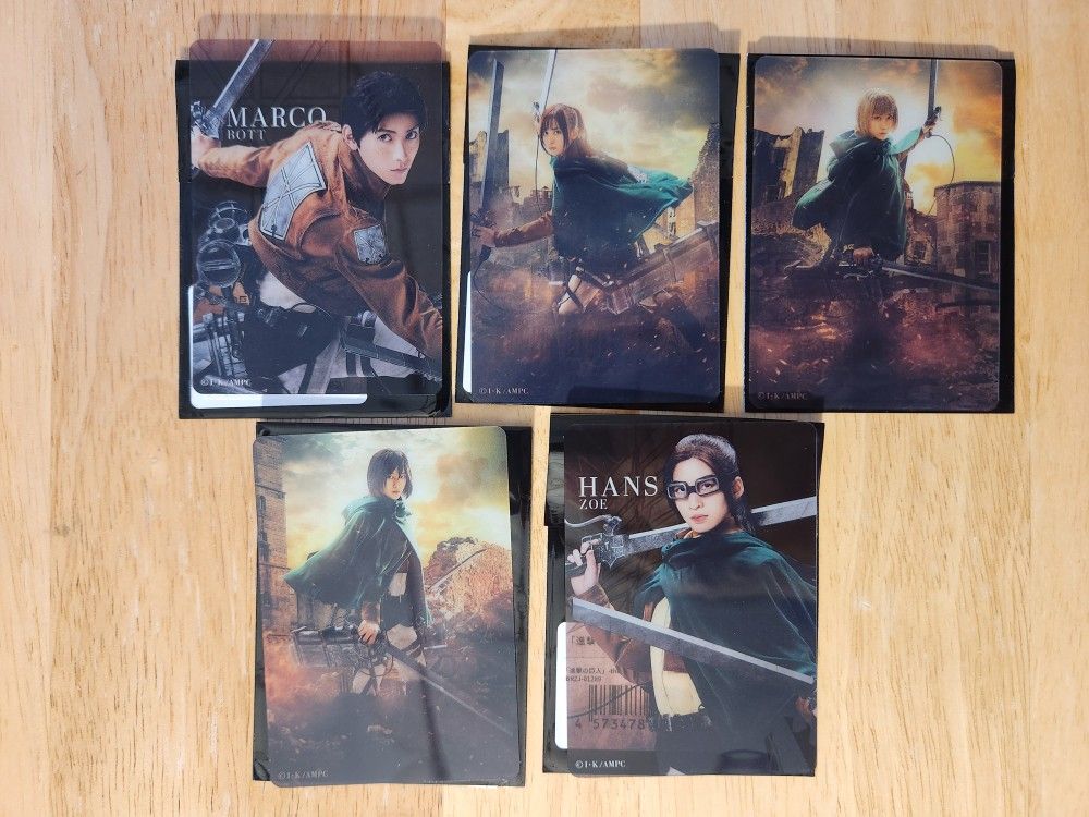 Attack On Titan The Musical Clear Card Set Of 5