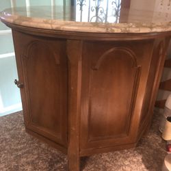 Marble top octagon, end table made in Italy