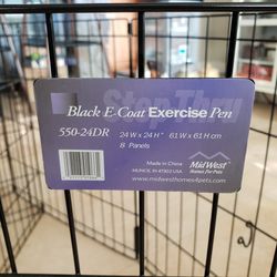 Black E-Coat Exercise Pen 8 Panels