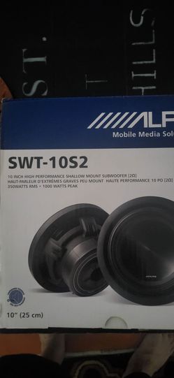 Alpine SWT-10S2 10" Shallow Mount Subwoofer
