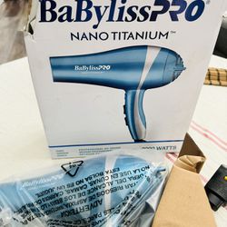 BaBylissPRO Hair Dryer, Nano Titanium 2000-Watt Blow Dryer