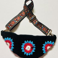 Sunflower Fanny Pack Crochet BumBag Phone Case crossbody Handmade Purse Tote