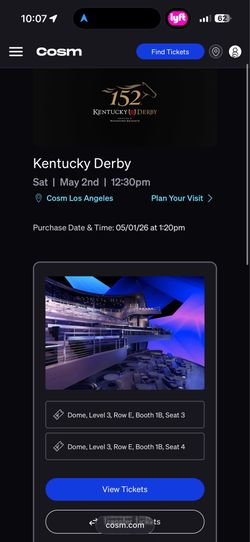 COSM TICKETS - Kentucky Derby