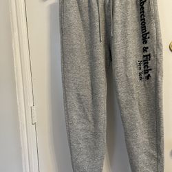 Men’s Abercrombie & Fitch Fleece Sweatpants Gray Size M