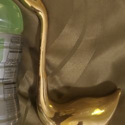 Antique solid brass swan