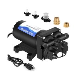 ECO-WORTHY 110V AC Fresh Transfer Diaphragm Water Pump On Demand 5.5GPM 70PSI High Pressure Water Booster Pump 110 Volt with Pressure Switch for Irrig