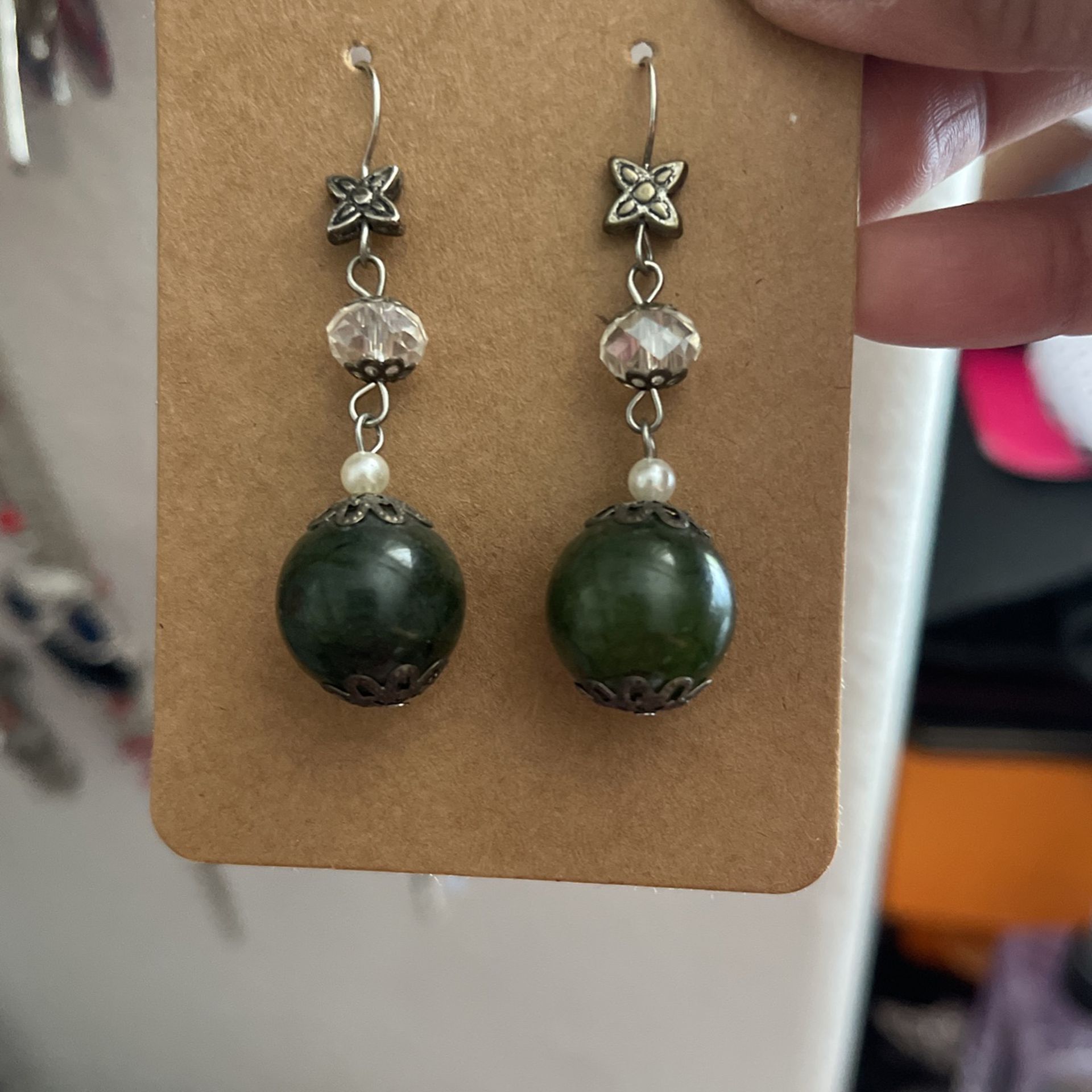 Dark Green Earring 