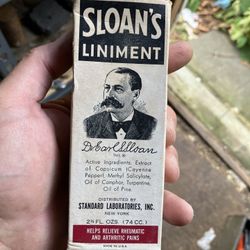 Sloans Liniment Box And Bottle Never Used Original Rare