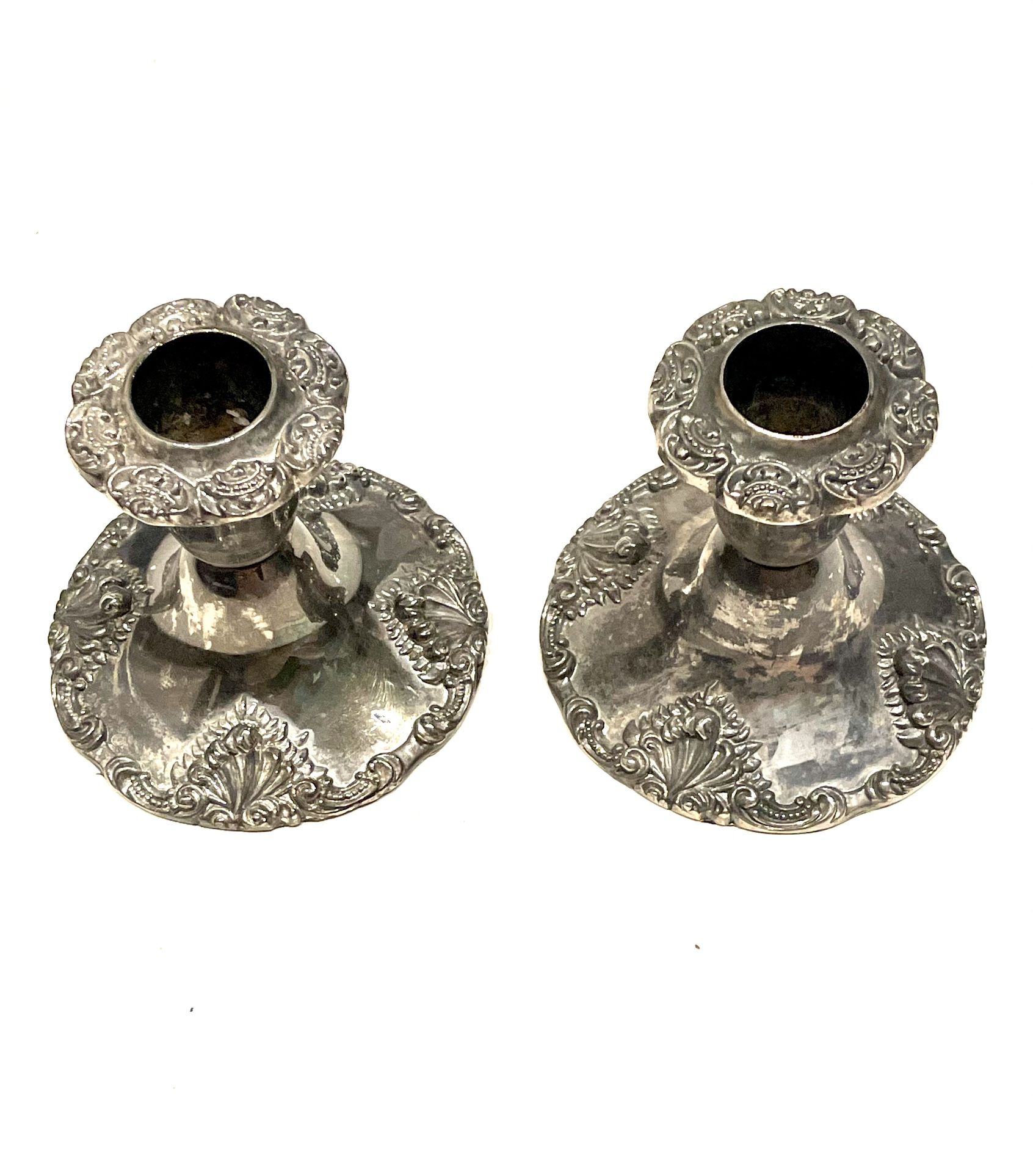 Vintage Godinger Silver Plated Candle Holders