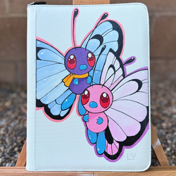 Butterfree Pokémon Card Binder, 900 Capacity, 3-Ring Zip, 9-Pocket, White
