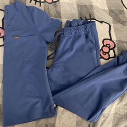 Figs Ceil Blue Top/ Jannuu Joggers