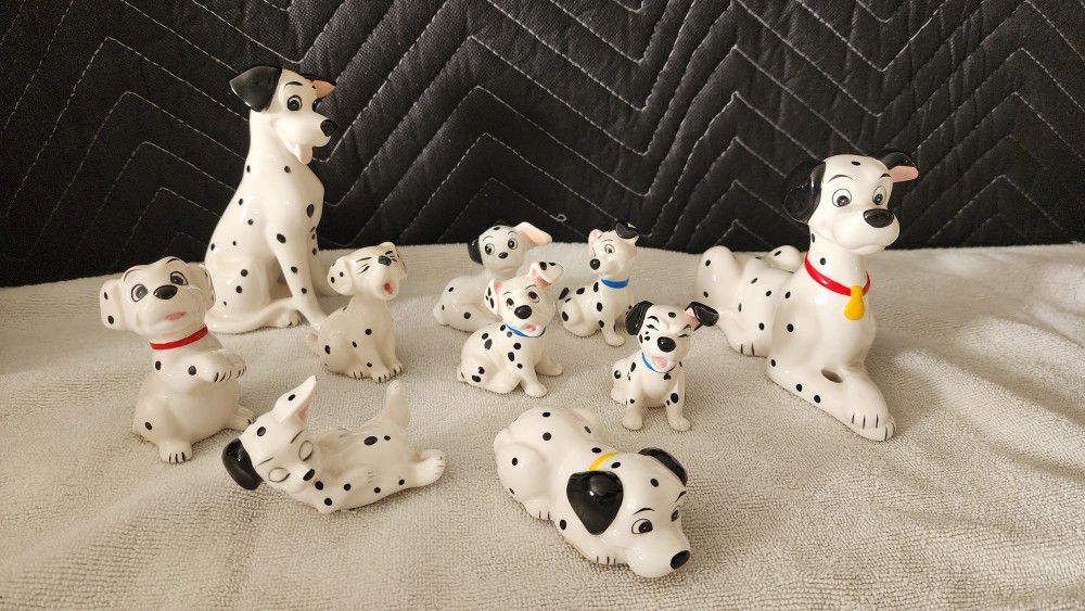 Disney 101 Dalmatians 10pc Set Figurines 