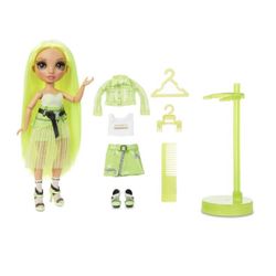 Rainbow High Karma Nichols Neon Green 11” Articulated Fashion Doll