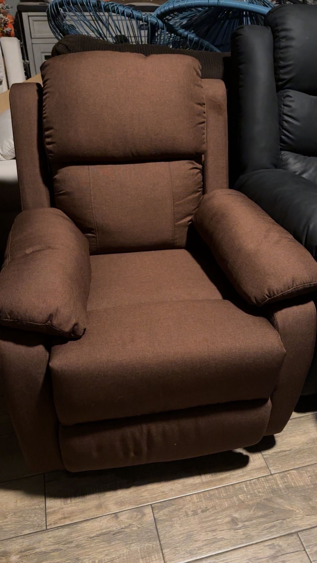 Korser Swivel Rocker Small Recliner Chair for Small Spaces for Living Room,Nursery,Brown