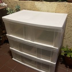Plastic Storage 4 Drawers Organizer 24” X16” X 25” tall 