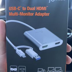 USB-C To Dual Monitor Adapter